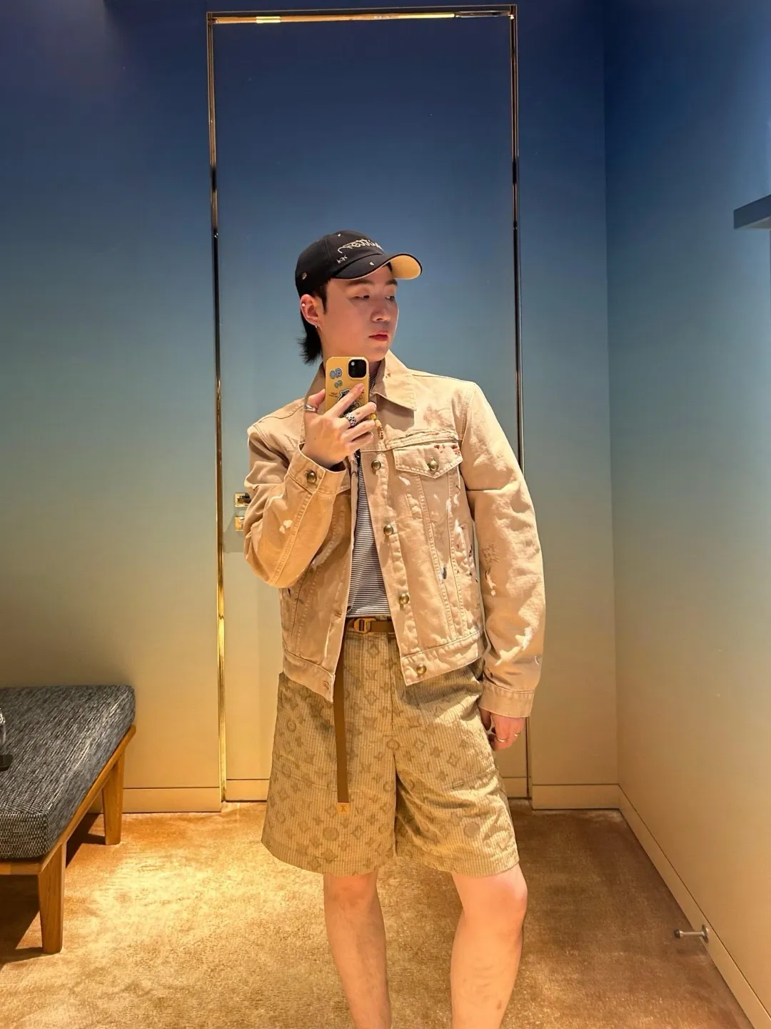 Louis Vuitton/Louis Vuitton old flower all-over jacquard tear-resistant shorts